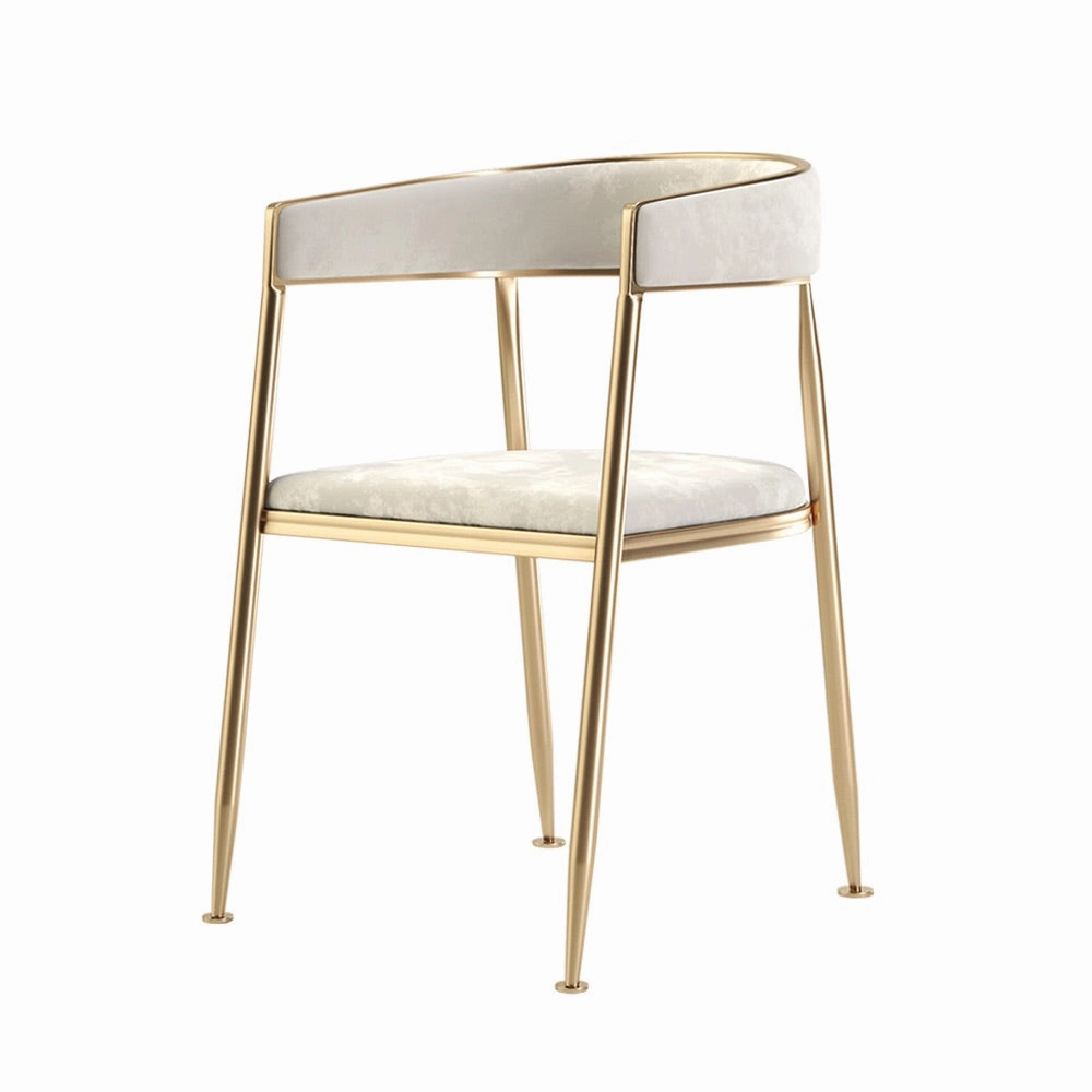 Ella Velvet Dining Chairs with Gold Legs (Set of 2)
