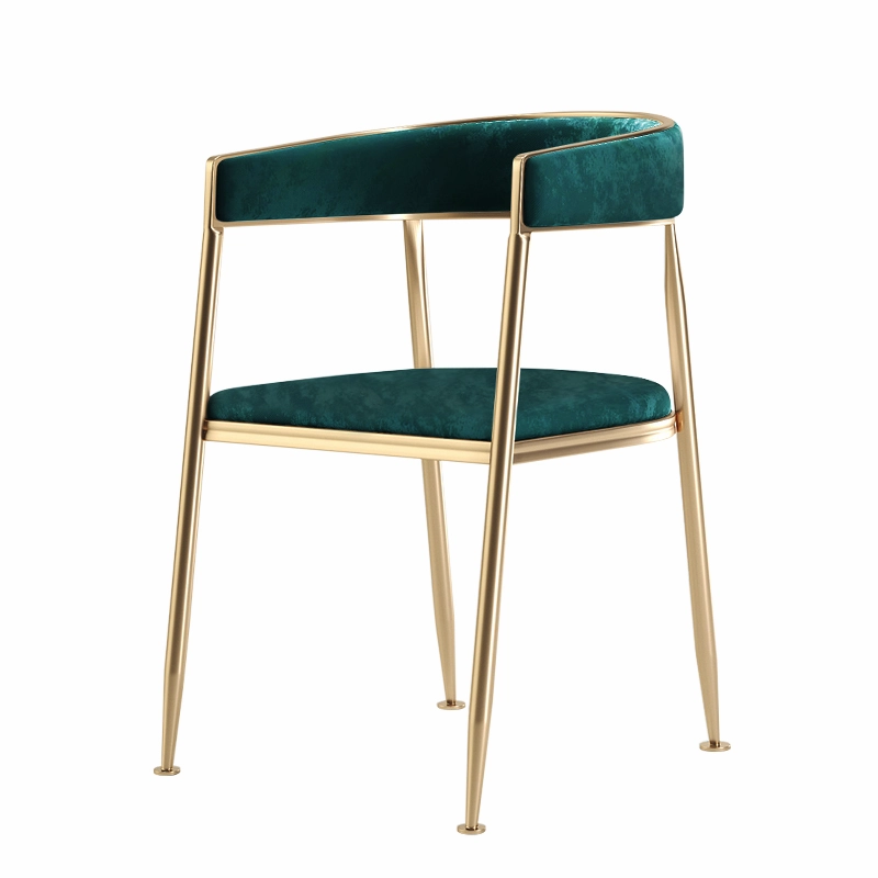 Ella Velvet Dining Chairs with Gold Legs (Set of 2)