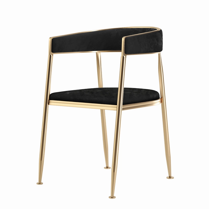 Ella Velvet Dining Chairs with Gold Legs (Set of 2)