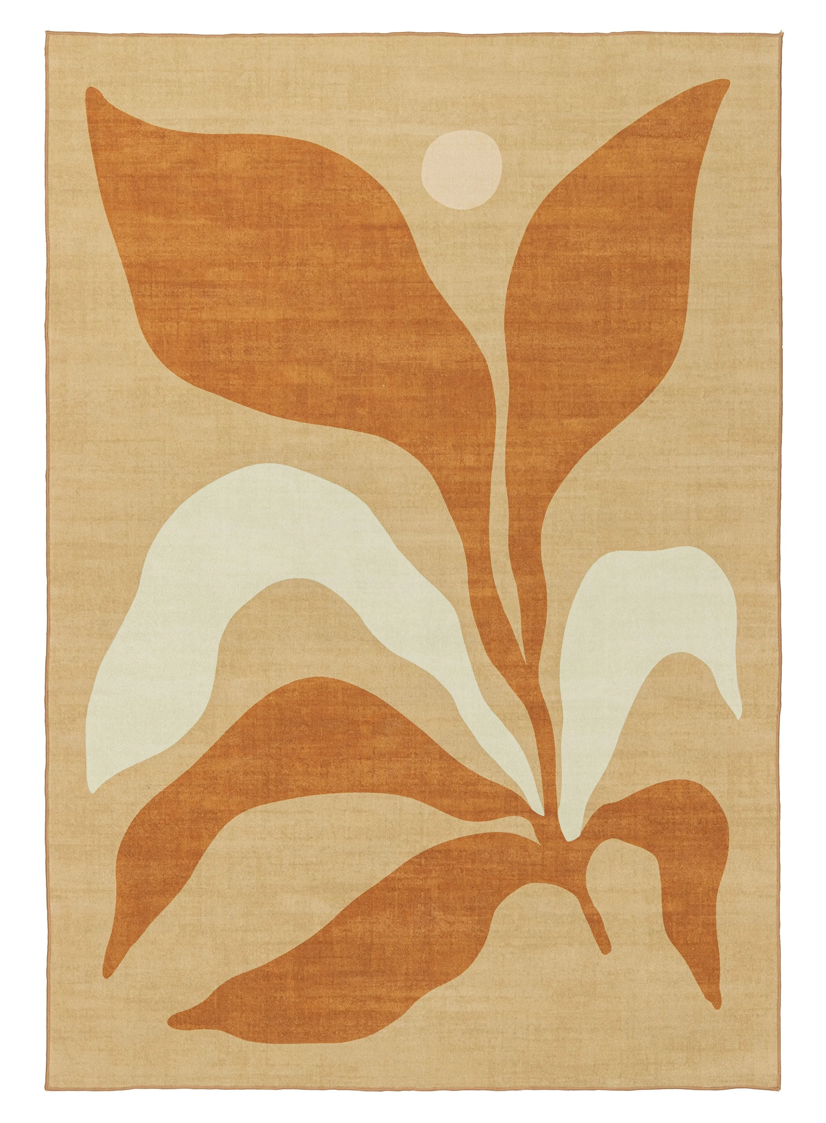 Ellie Mustard Botanical Washable Rugmodern color block patchwork rug