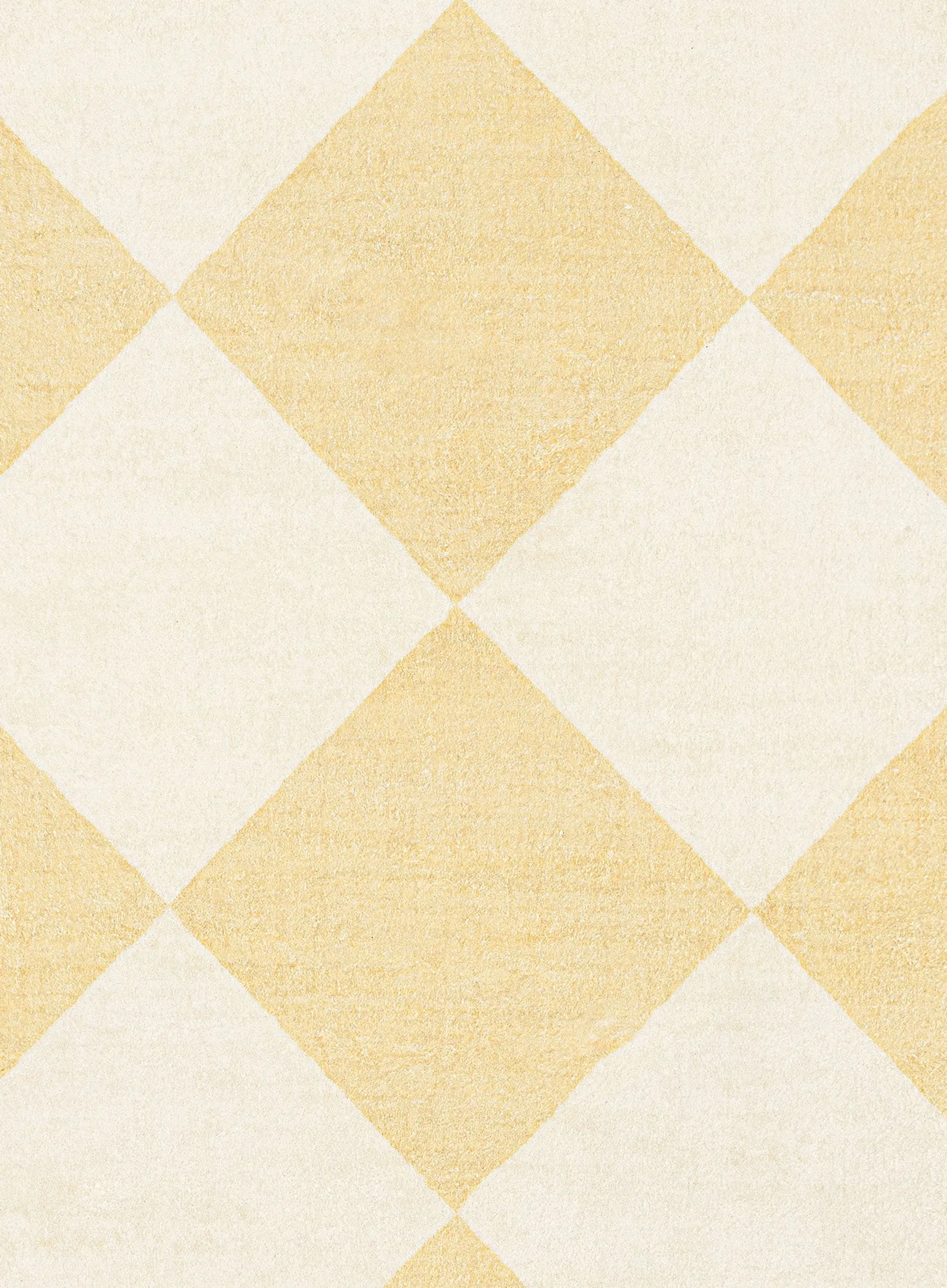 Ellis Yellow Cream Checkered Washable Rug