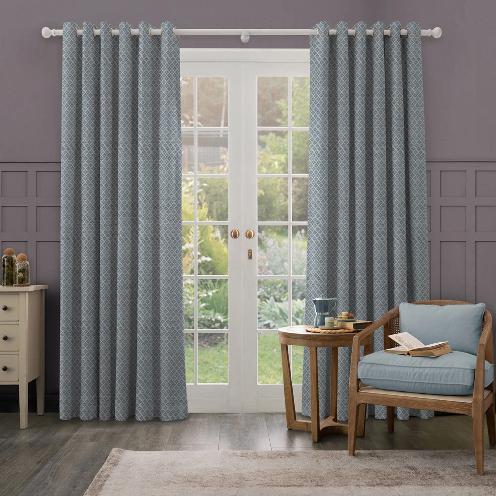 Elmore Woven Jacquard Made to Measure Curtains Dawn
