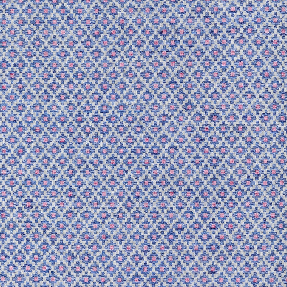 Elmore Woven Jacquard Made to Measure Curtains Indigo