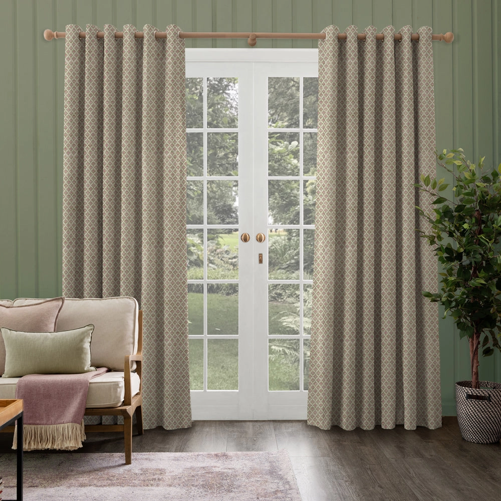 Elmore Woven Jacquard Made to Measure Curtains Verde