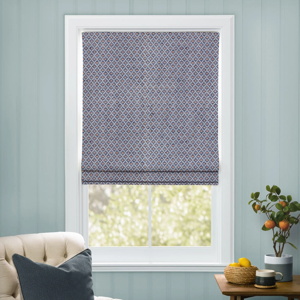 Elmore Woven Jacquard Made to Measure Roman Blinds Cornflower