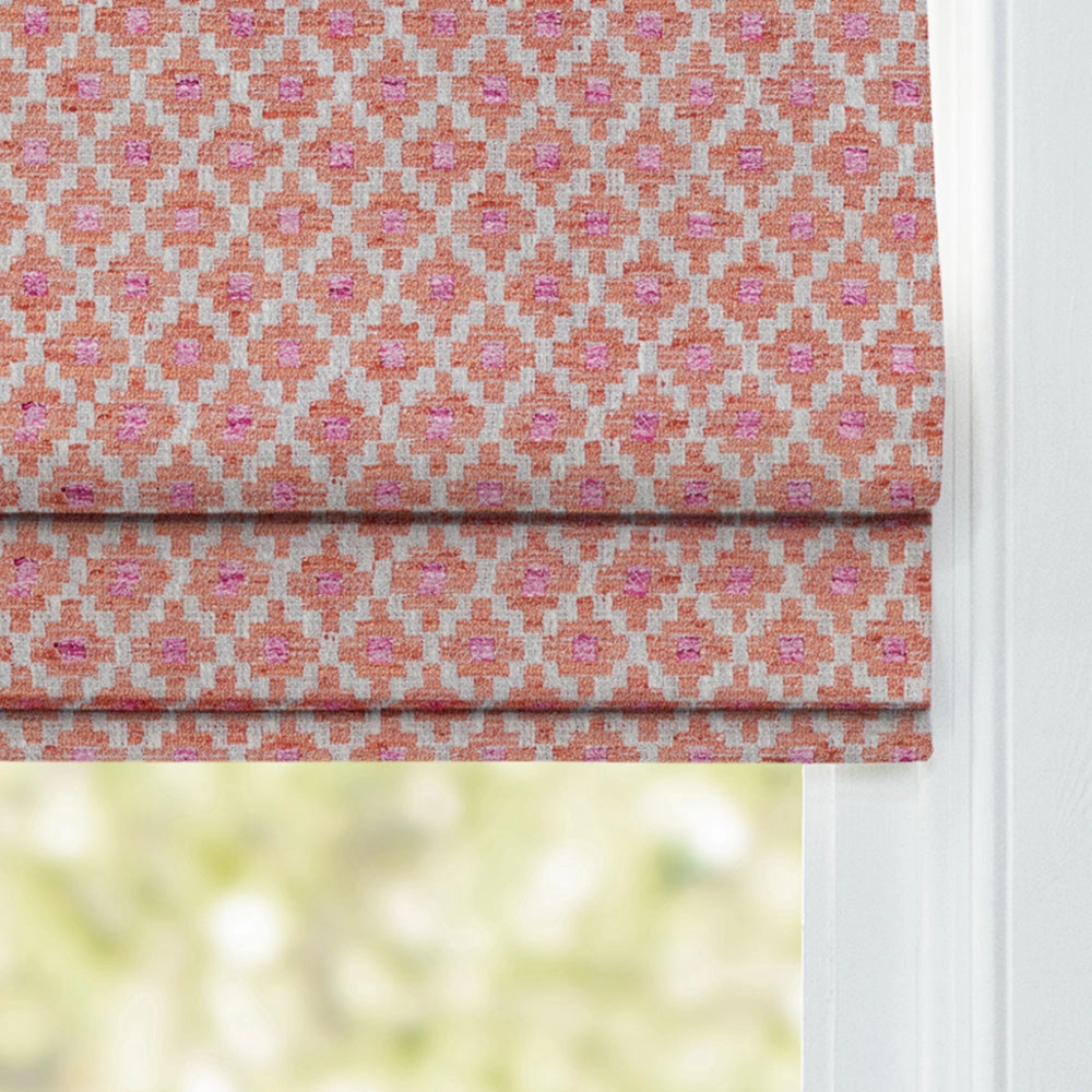 Elmore Woven Jacquard Made to Measure Roman Blinds Russet