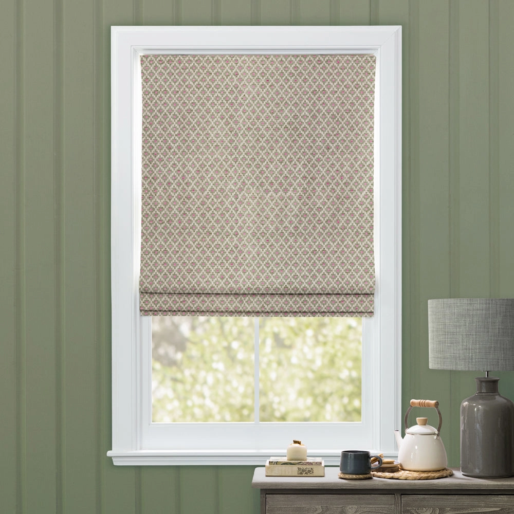 Elmore Woven Jacquard Made to Measure Roman Blinds Verde