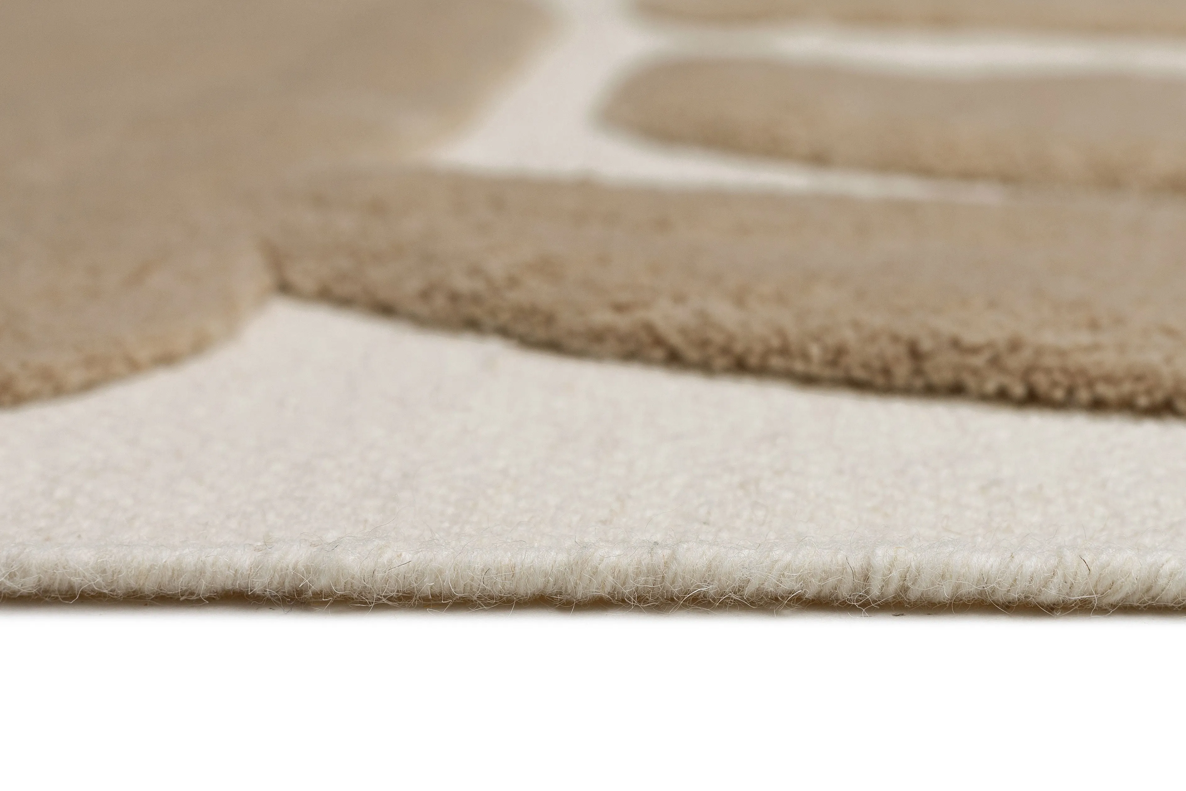 Eluru Taupe Abstract Washable Wool Rug