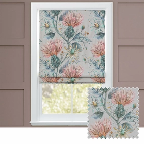 Elysium Printed Cotton Made to Measure Roman Blinds Sapphirebedding sets ,throw blankets 
