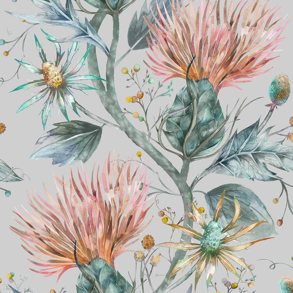 Elysium Printed Cotton Made to Measure Roman Blinds Sapphire