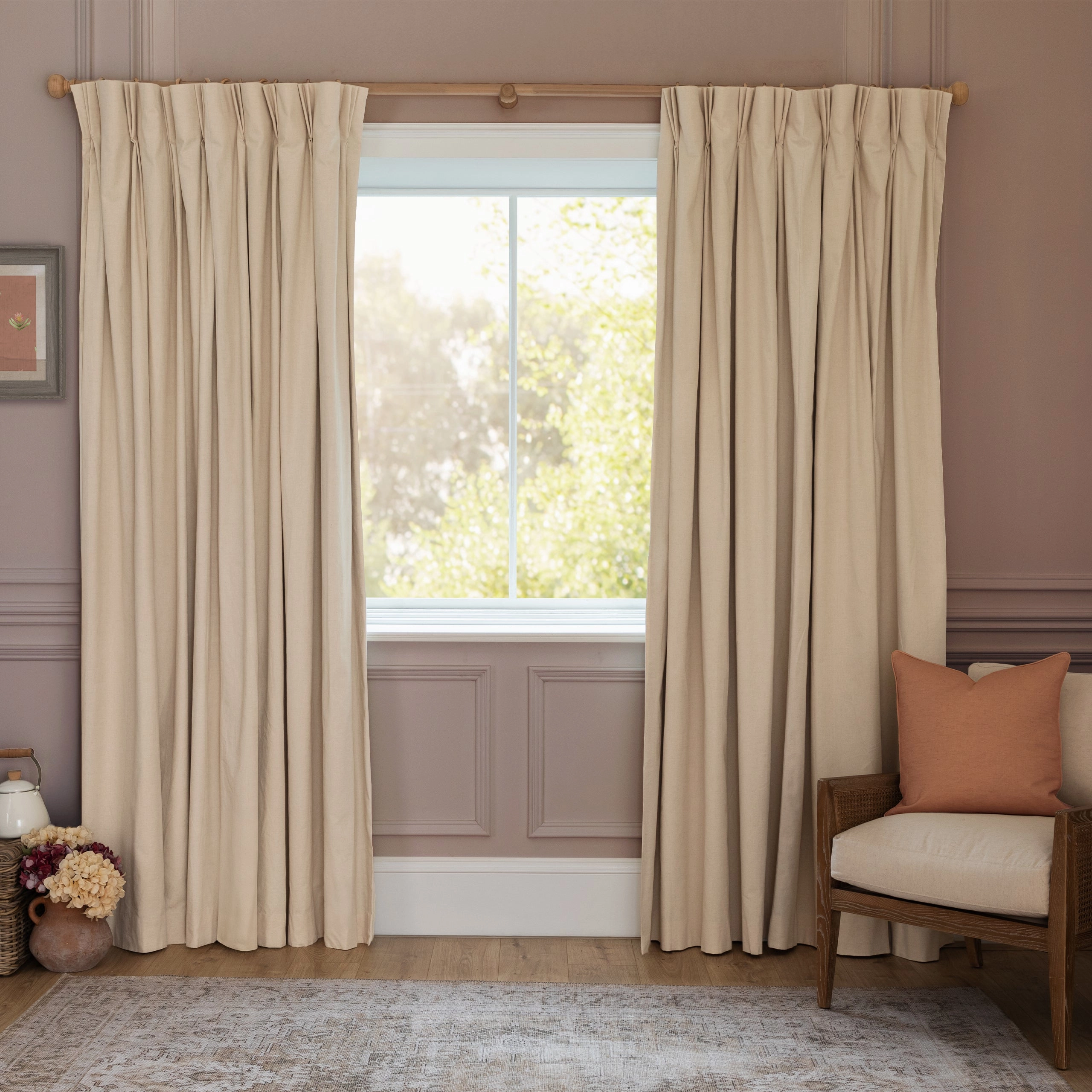 Elysium Printed Made to Measure Curtains Onyx