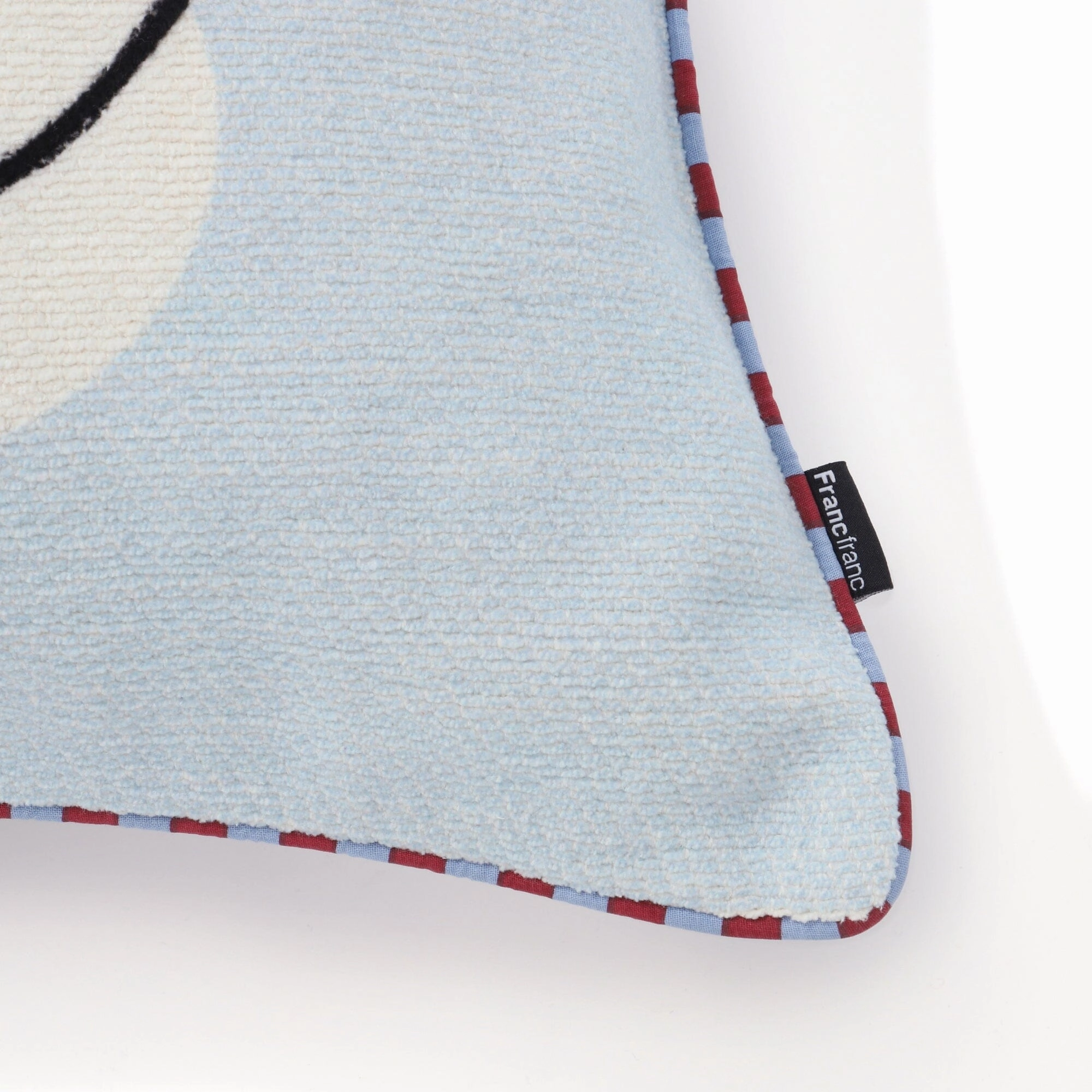 Emb Bird Cushion Cover 450 X 450 Light Blue