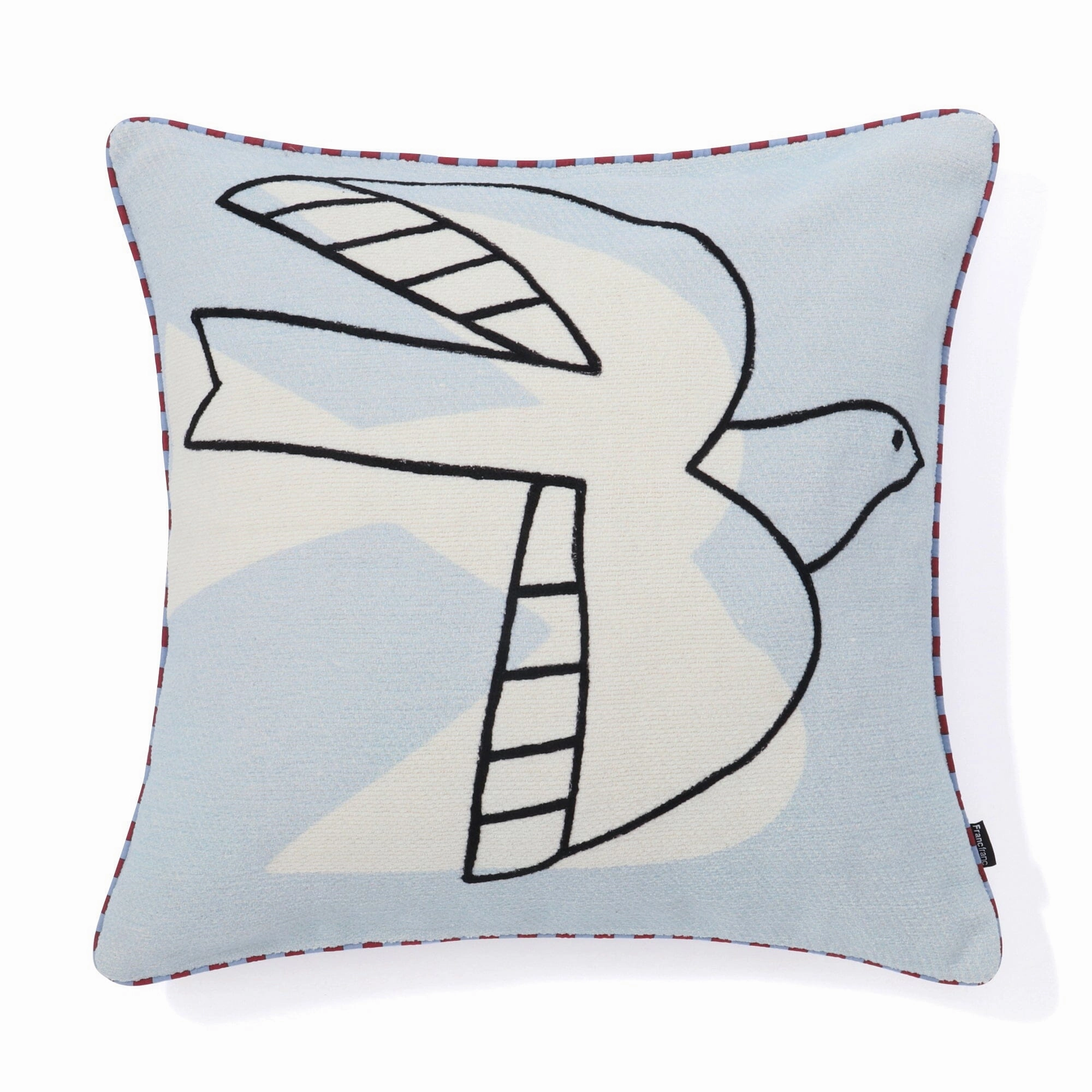 Emb Bird Cushion Cover 450 X 450 Light Bluebedding sets ,throw blankets 