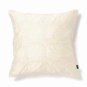 EMB Ornament Cushion Cover 450 x 450 Whitebedding sets ,throw blankets 
