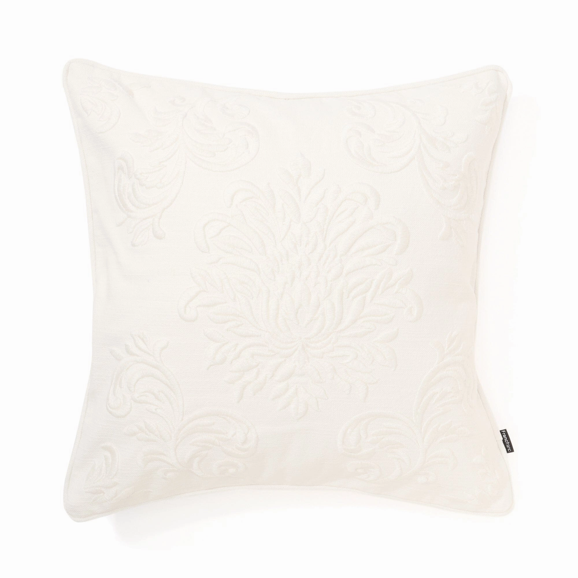 Emb Ornament D Cushion Cover 450 X 450 Whitebedding sets ,throw blankets 