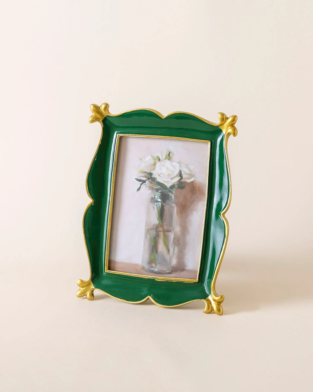Emerald Green Gold Accent Photo Frame