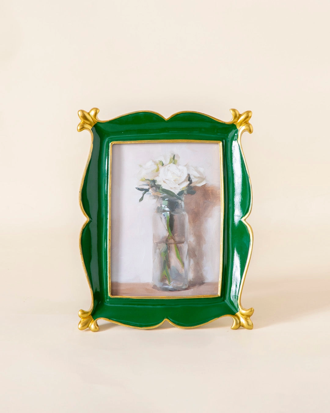 Emerald Green Gold Accent Photo Frame