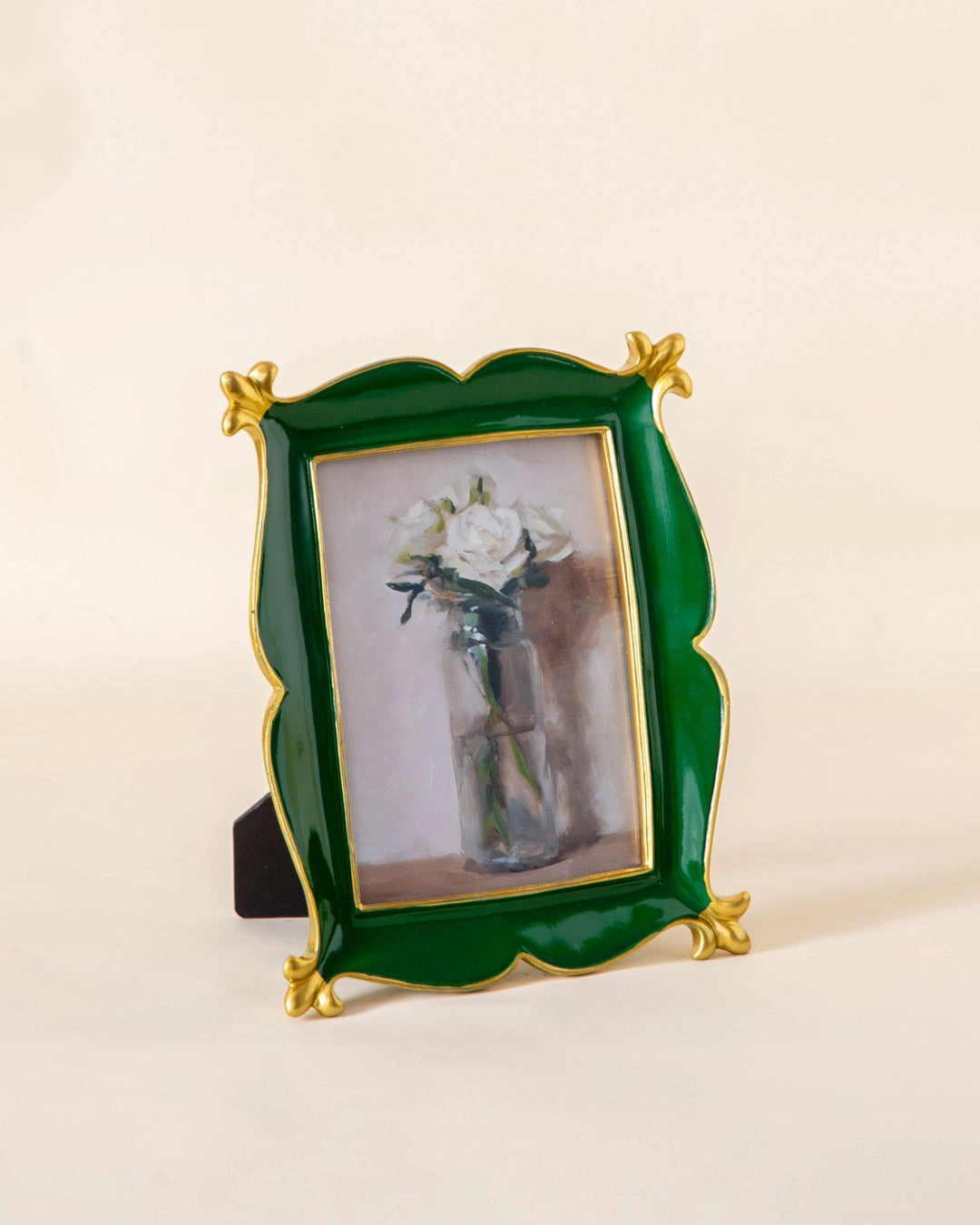 Emerald Green Gold Accent Photo Frame