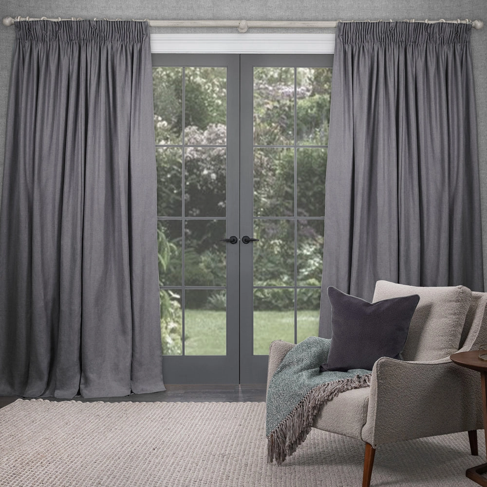 Emilio Woven Pencil Pleat Curtains Fossilbedding sets ,throw blankets 