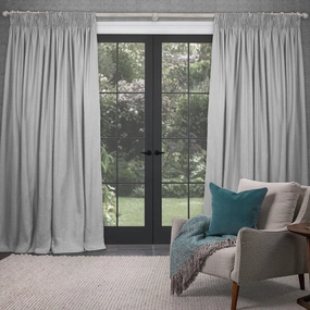 Emilio Woven Pencil Pleat Curtains Silverbedding sets ,throw blankets 