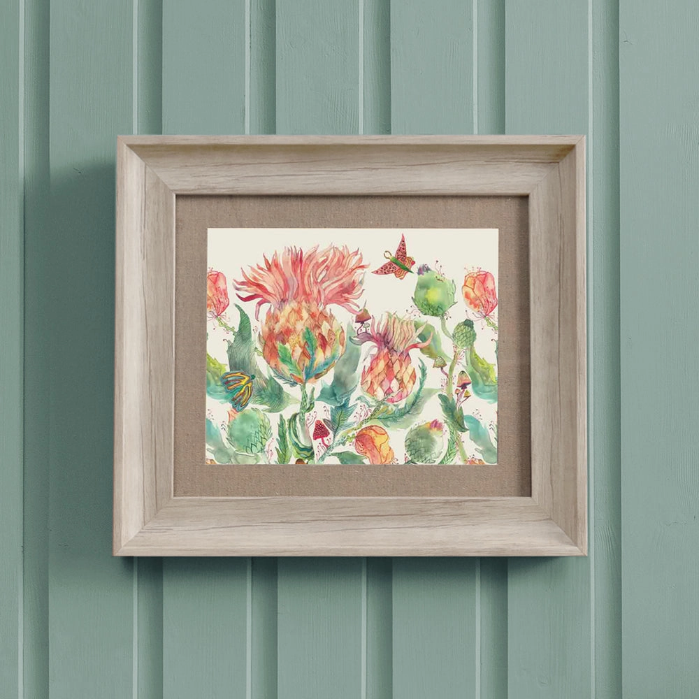 Enchanting Thistle Framed Print Birch/Marigoldmodern home decor ,home decor for bedroom 