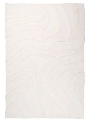Eniko Abstract Cream Washable Wool Rugmodern color block patchwork rug