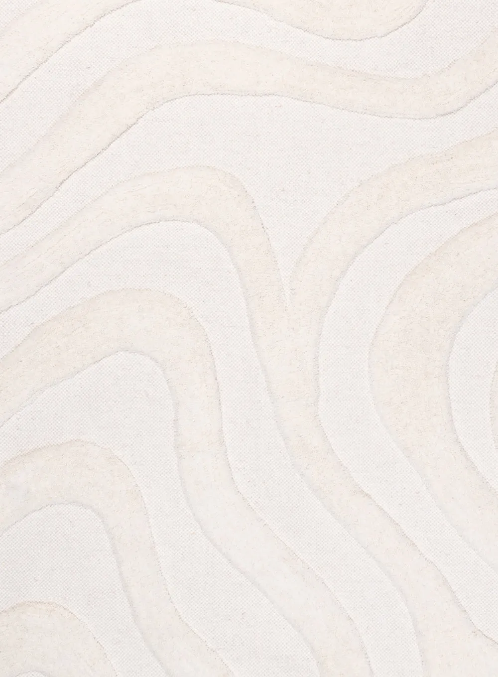Eniko Abstract Cream Washable Wool Rug