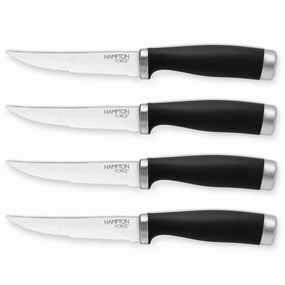 Epicure Black Steak Knives Set of 4modern kitchen decor ,kitchen dinner set ,dinnerware 