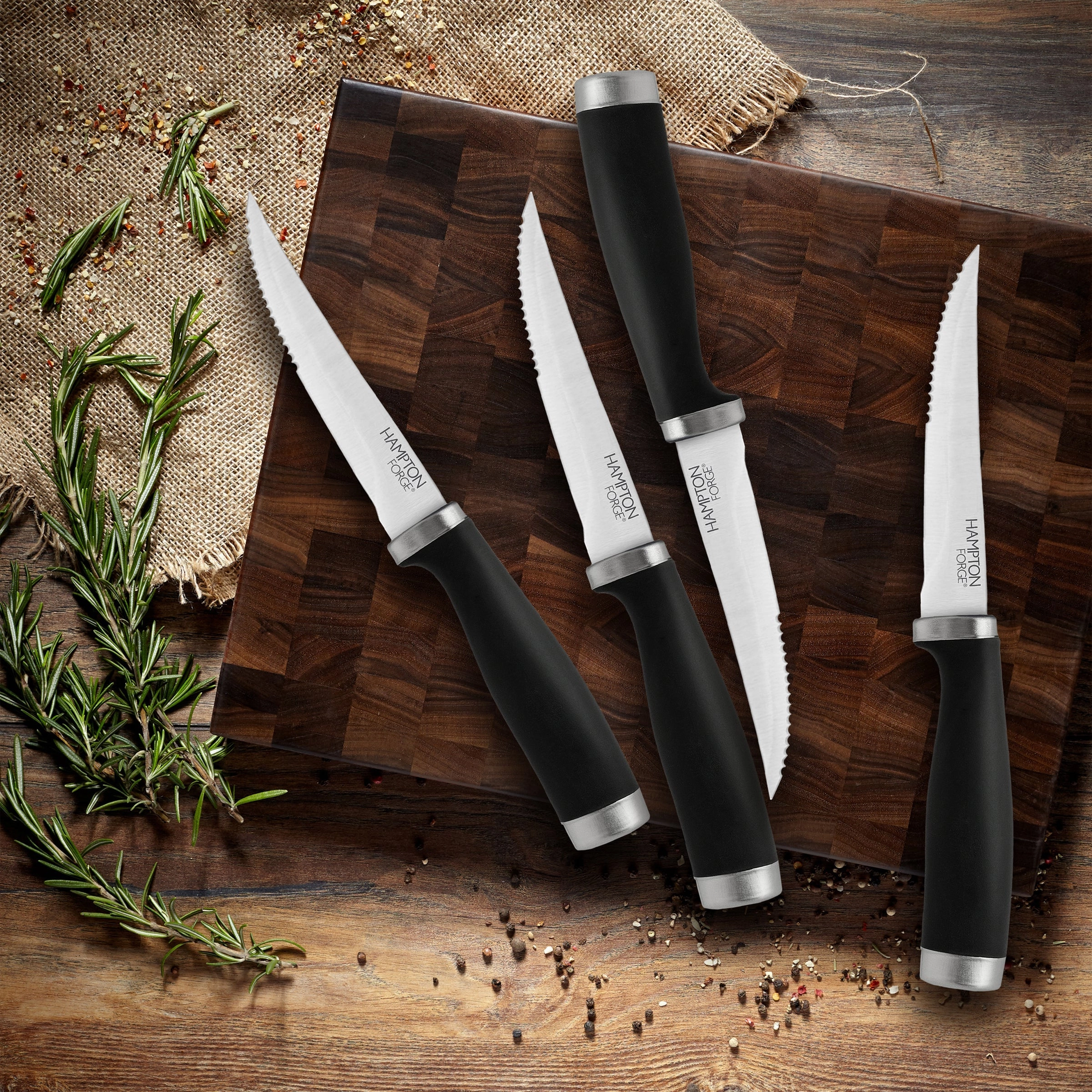 Epicure Black Steak Knives Set of 4