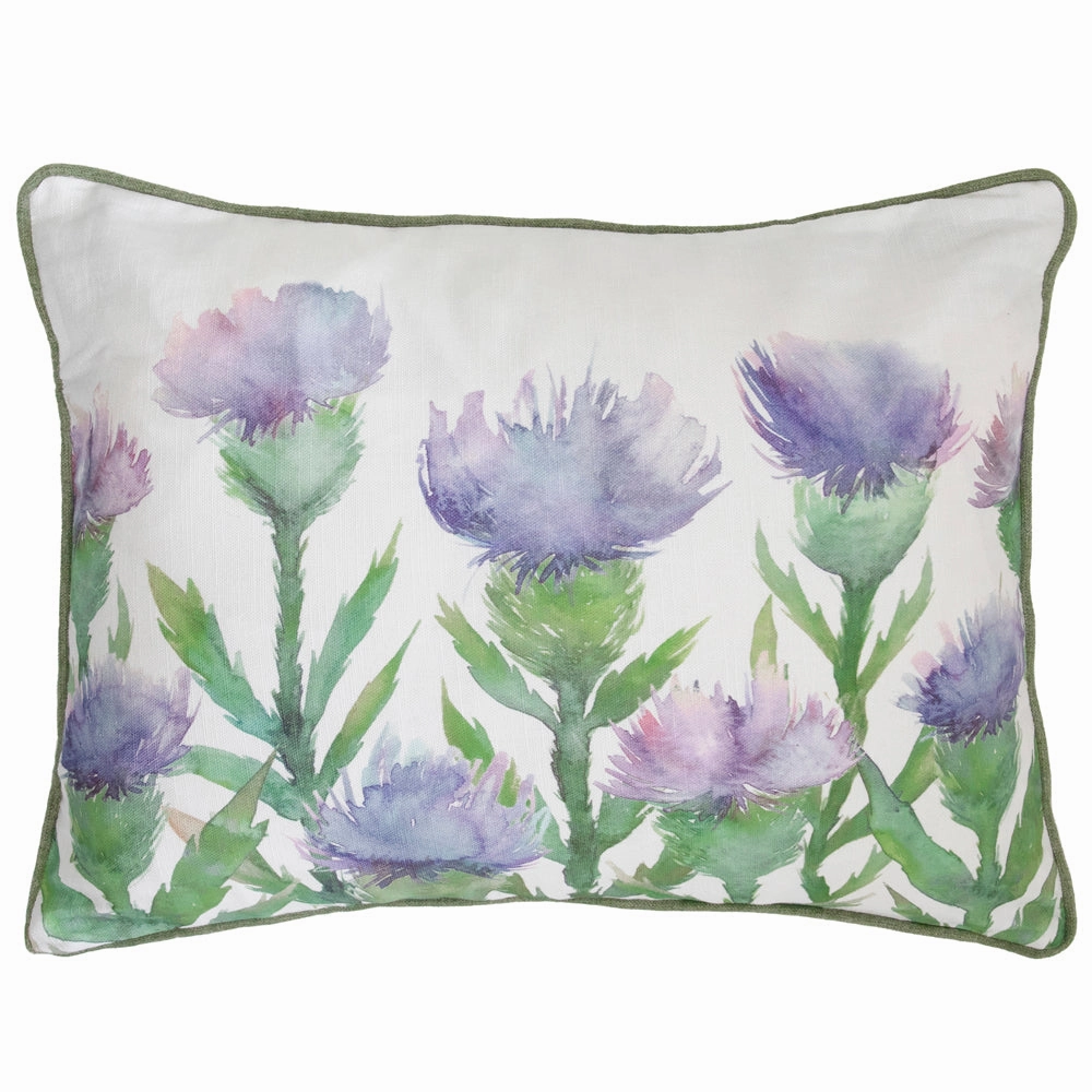 Erskine Printed Cushion Heather Cream