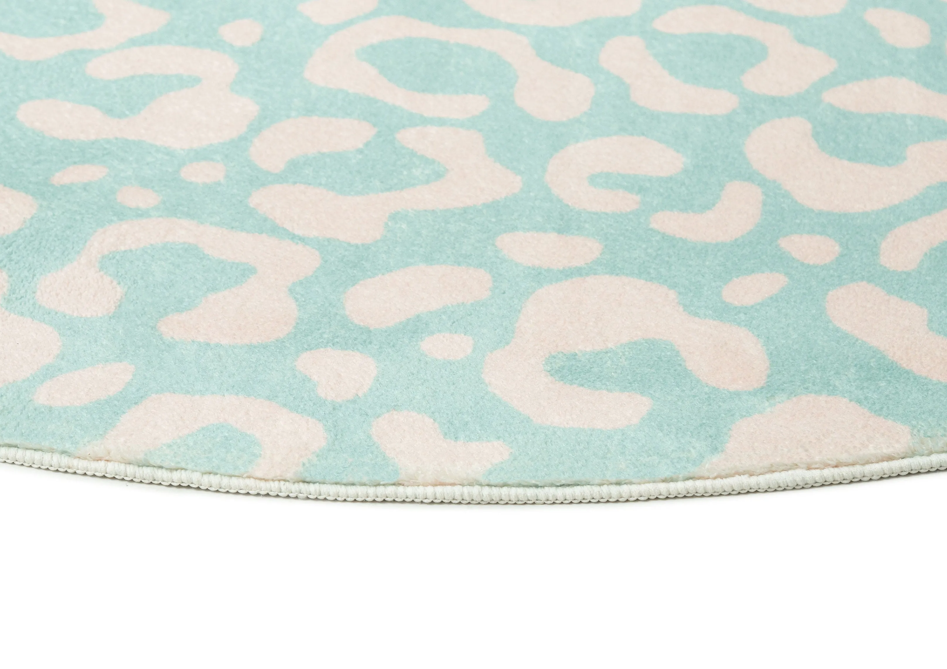 Esmeralda Pink and Green Washable Round Rug *NO RETURNS UNLESS FAULTY