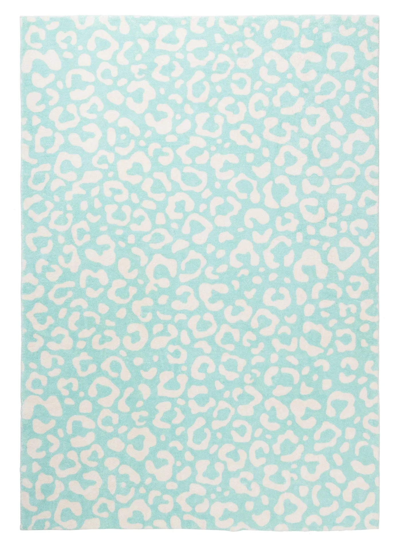 Esmeralda Pink and  Mint Green Leopard Print Washable Rug *NO RETURNS UNLESS FAULTYmodern color block patchwork rug