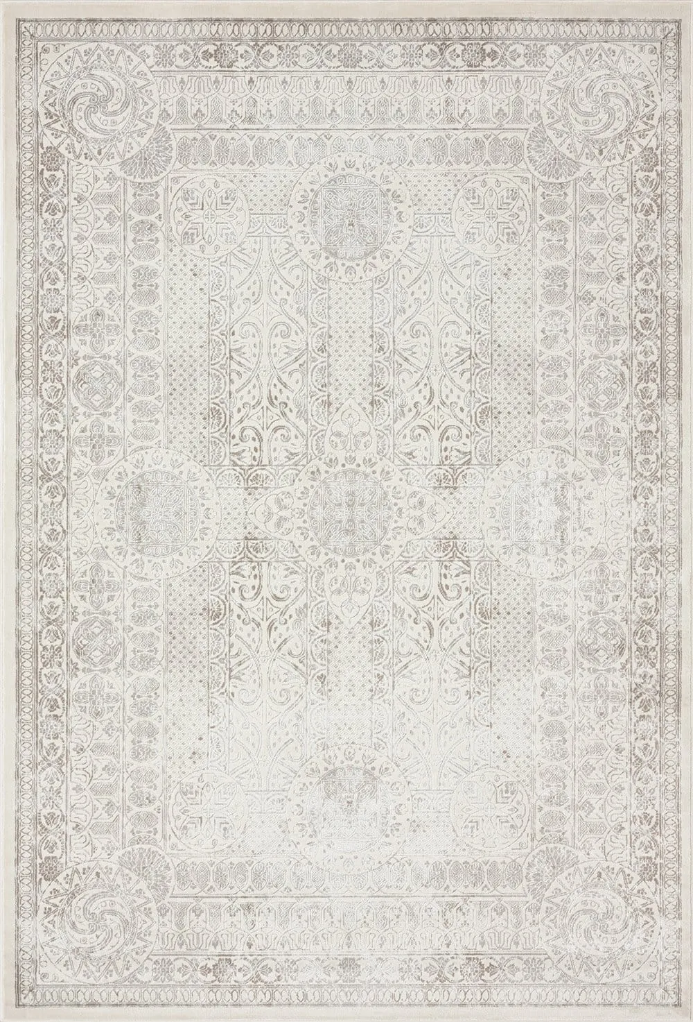 Esmeray Ivory And Grey Traditional Distressed Rug *NO RETURNS UNLESS FAULTYmodern color block patchwork rug