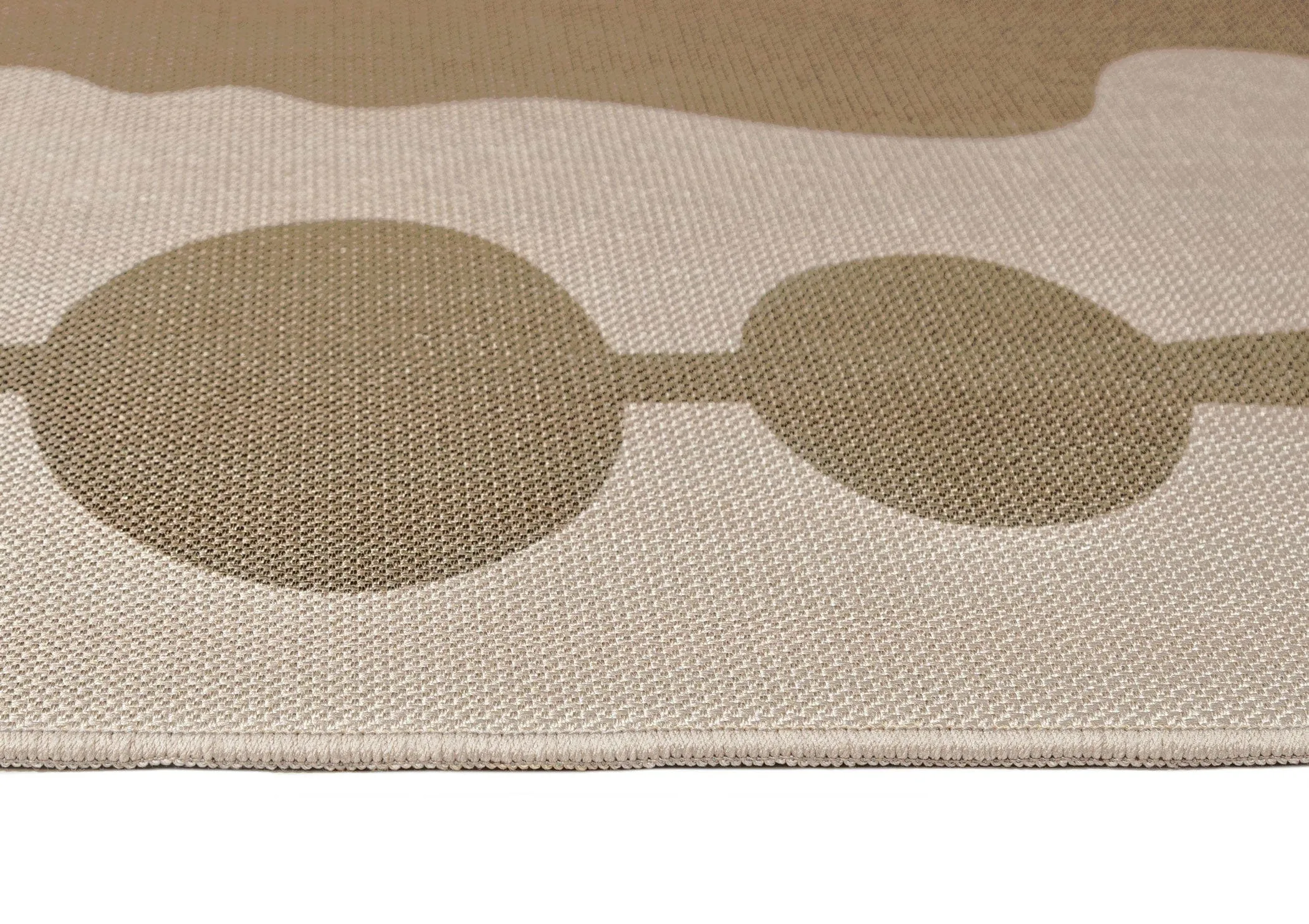 Esnir Beige Graphic Indoor Outdoor Washable Rug *NO RETURNS UNLESS FAULTY