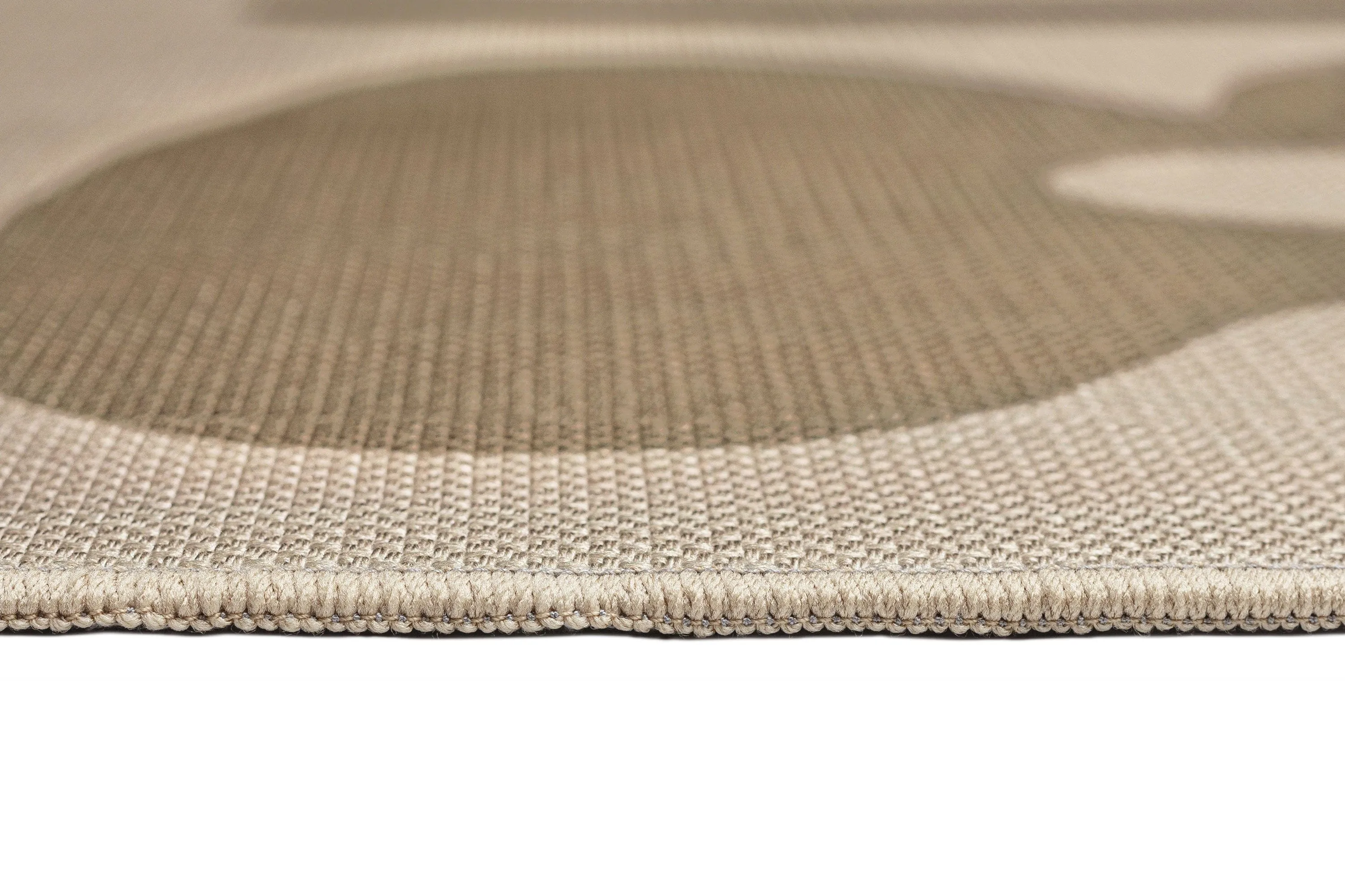 Esnir Beige Graphic Indoor Outdoor Washable Rug *NO RETURNS UNLESS FAULTY