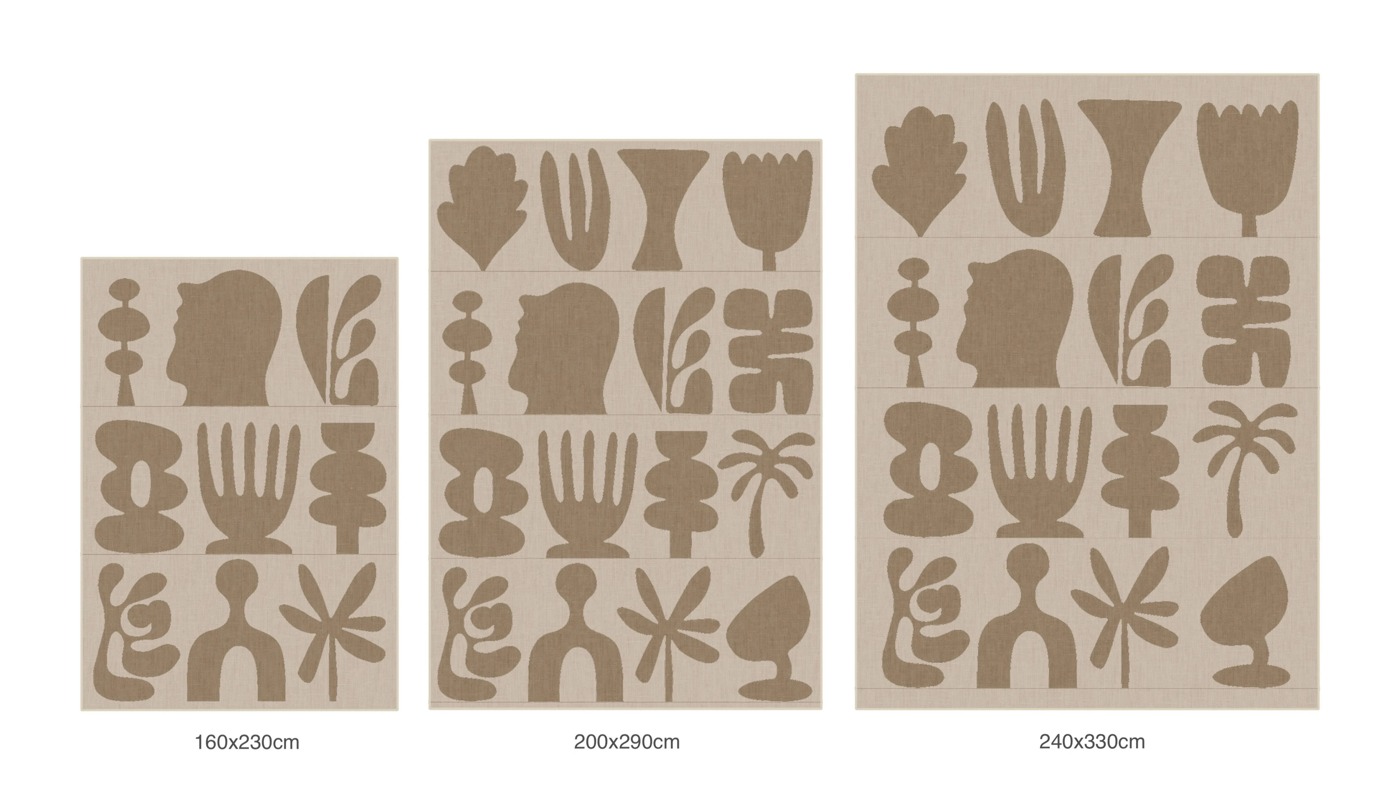 Esnir Beige Graphic Indoor Outdoor Washable Rug *NO RETURNS UNLESS FAULTY