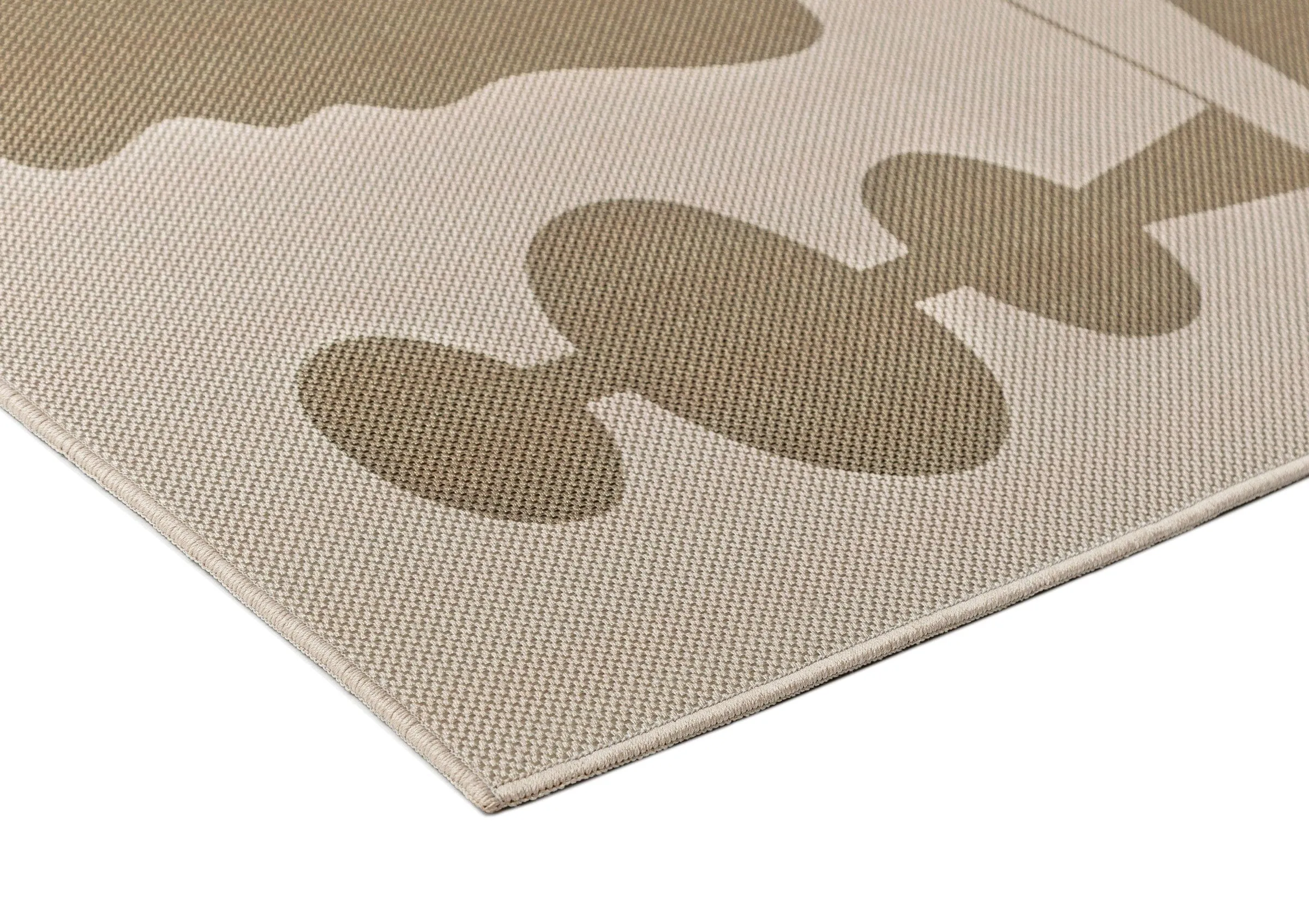 Esnir Beige Graphic Indoor Outdoor Washable Rug *NO RETURNS UNLESS FAULTY