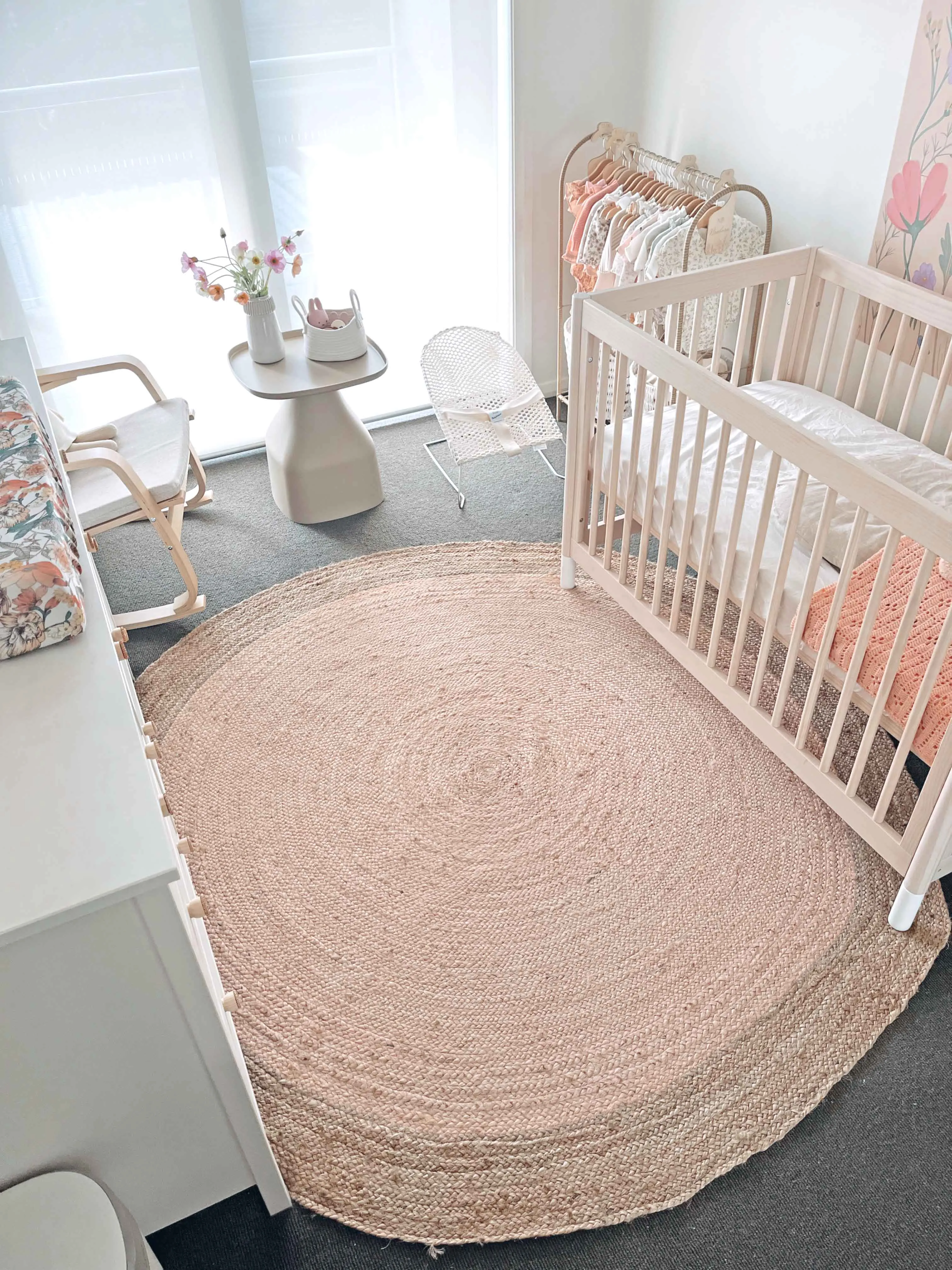Esperance Pink Hand-Braided Round Jute Rug *NO RETURNS UNLESS FAULTY