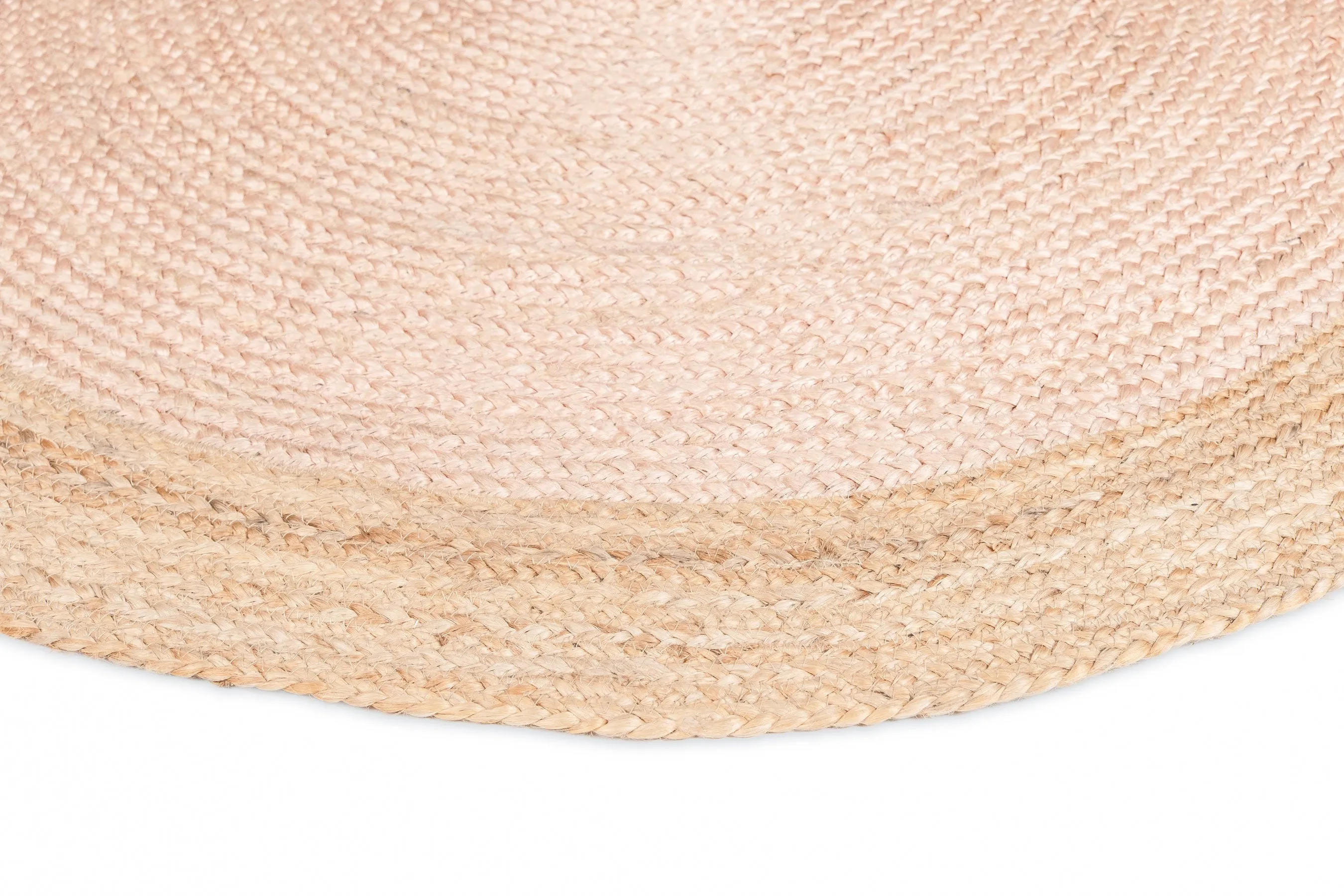Esperance Pink Hand-Braided Round Jute Rug *NO RETURNS UNLESS FAULTY