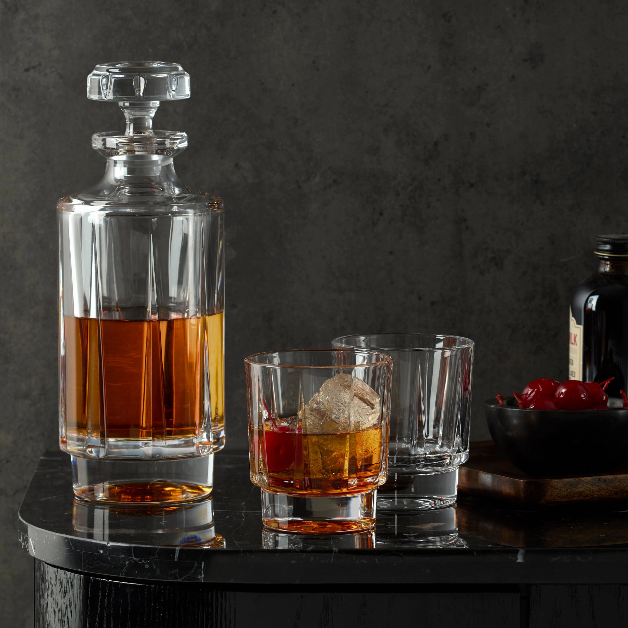 Estate Double Old Fashion Glasses - Set Of 4