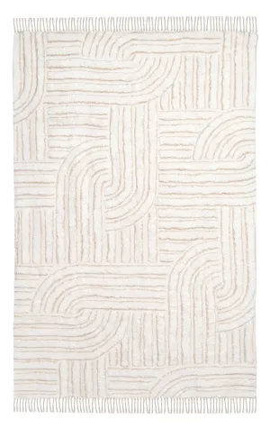 Etta Ivory Geometric Washable Rugmodern color block patchwork rug