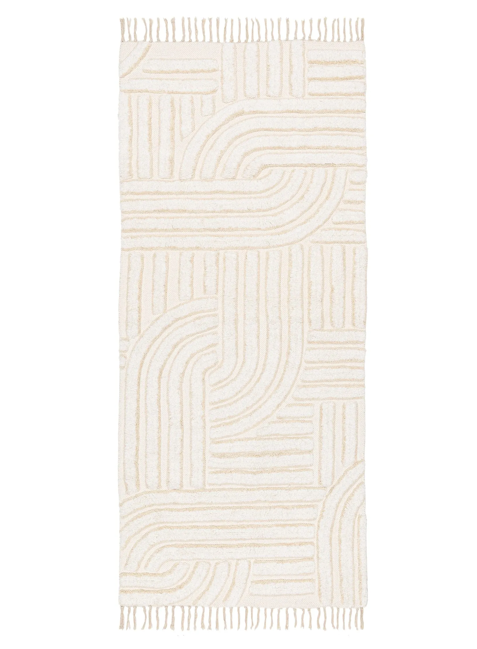 Etta Ivory Geometric Washable Runner Rugmodern color block patchwork rug