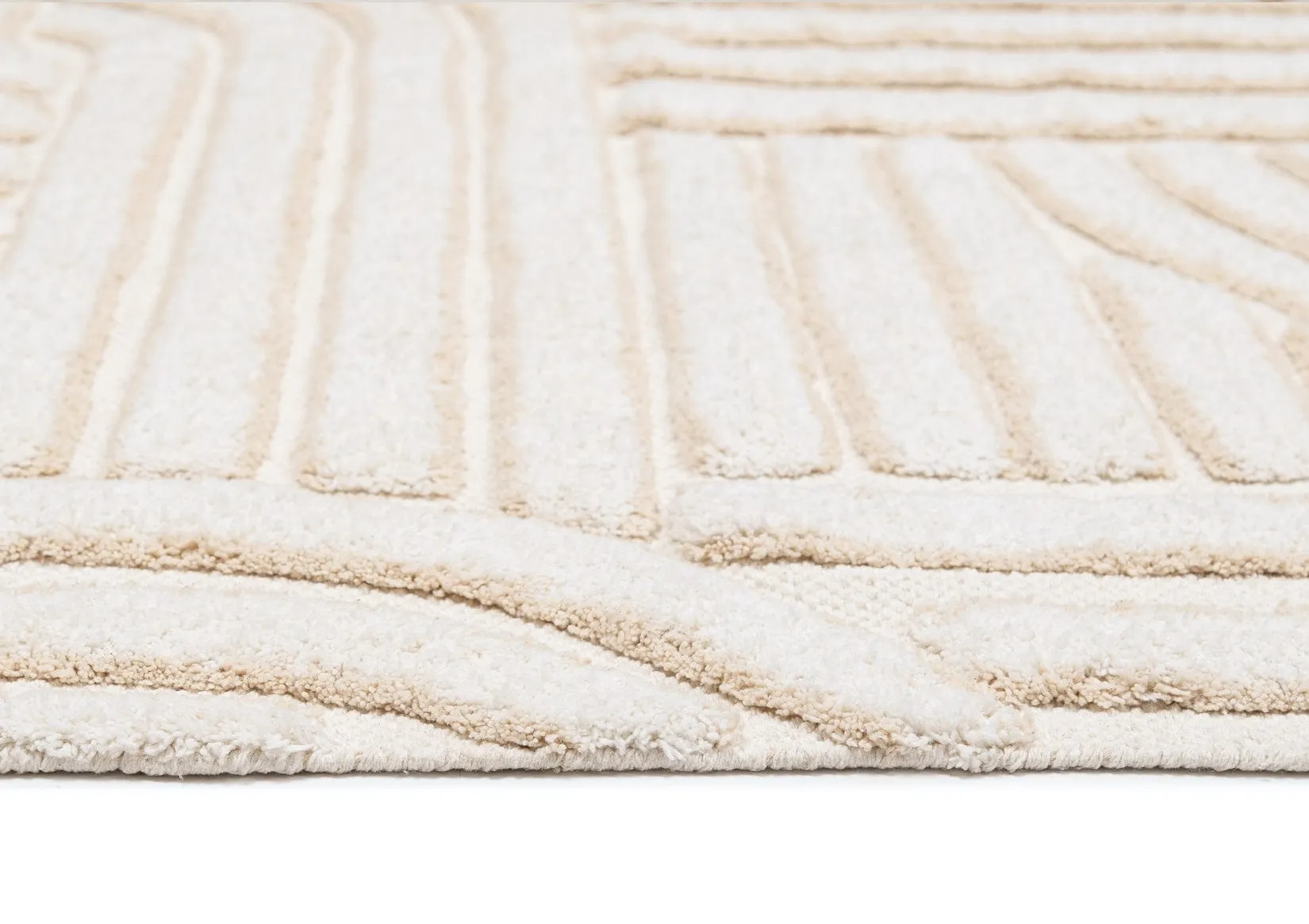 Etta Ivory Geometric Washable Runner Rug