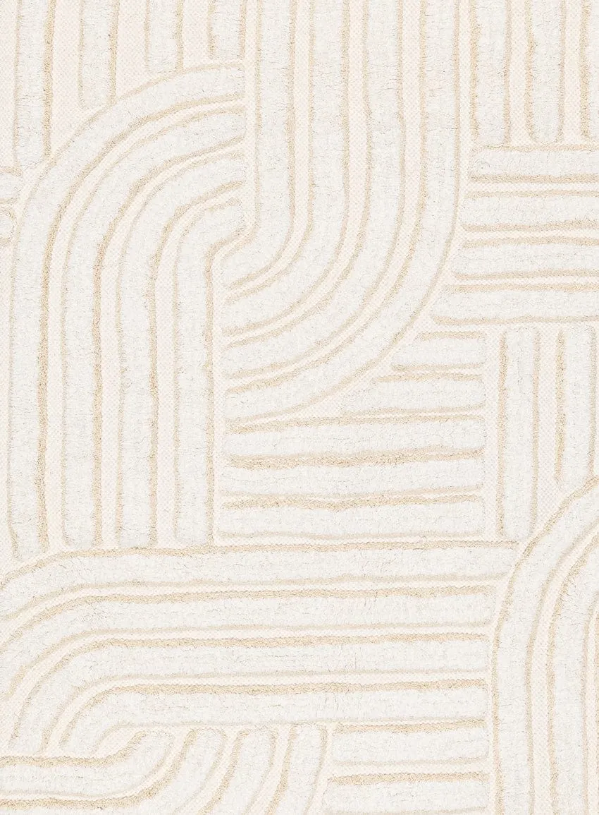 Etta Ivory Geometric Washable Runner Rug