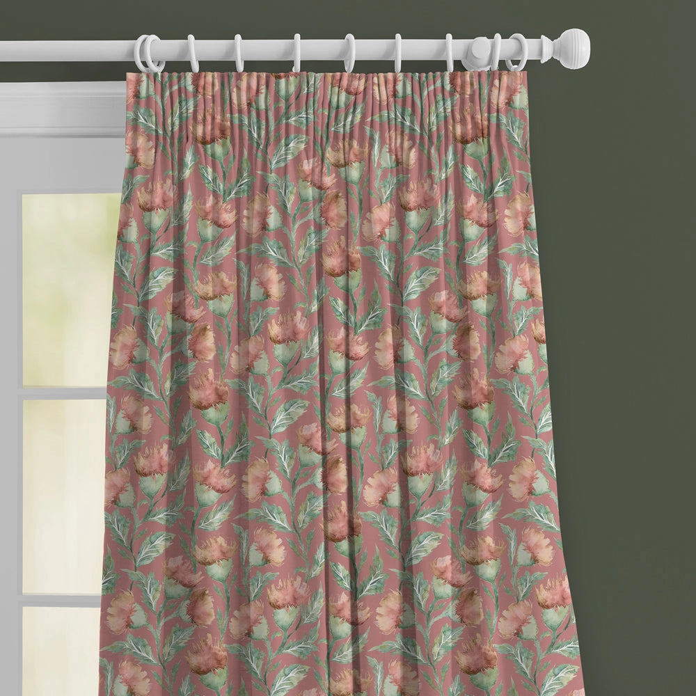 Ettrick Printed Made to Measure Curtains Rust
