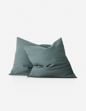European Flax Linen Euro Pillowcases (Set of 2) by Cultiverbedding sets ,throw blankets 