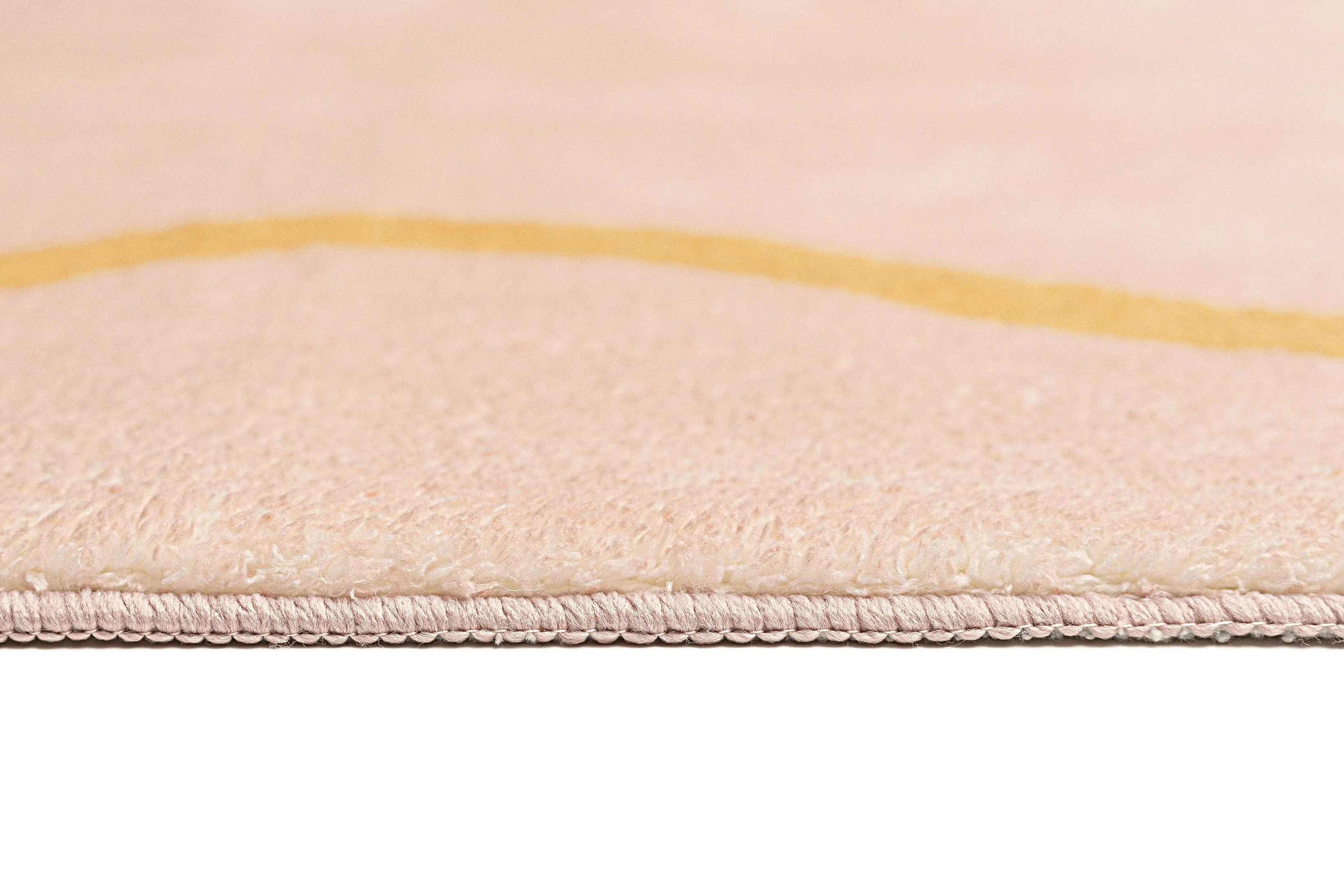 Eva Pink and Yellow Wiggle Bordered Washable Rug