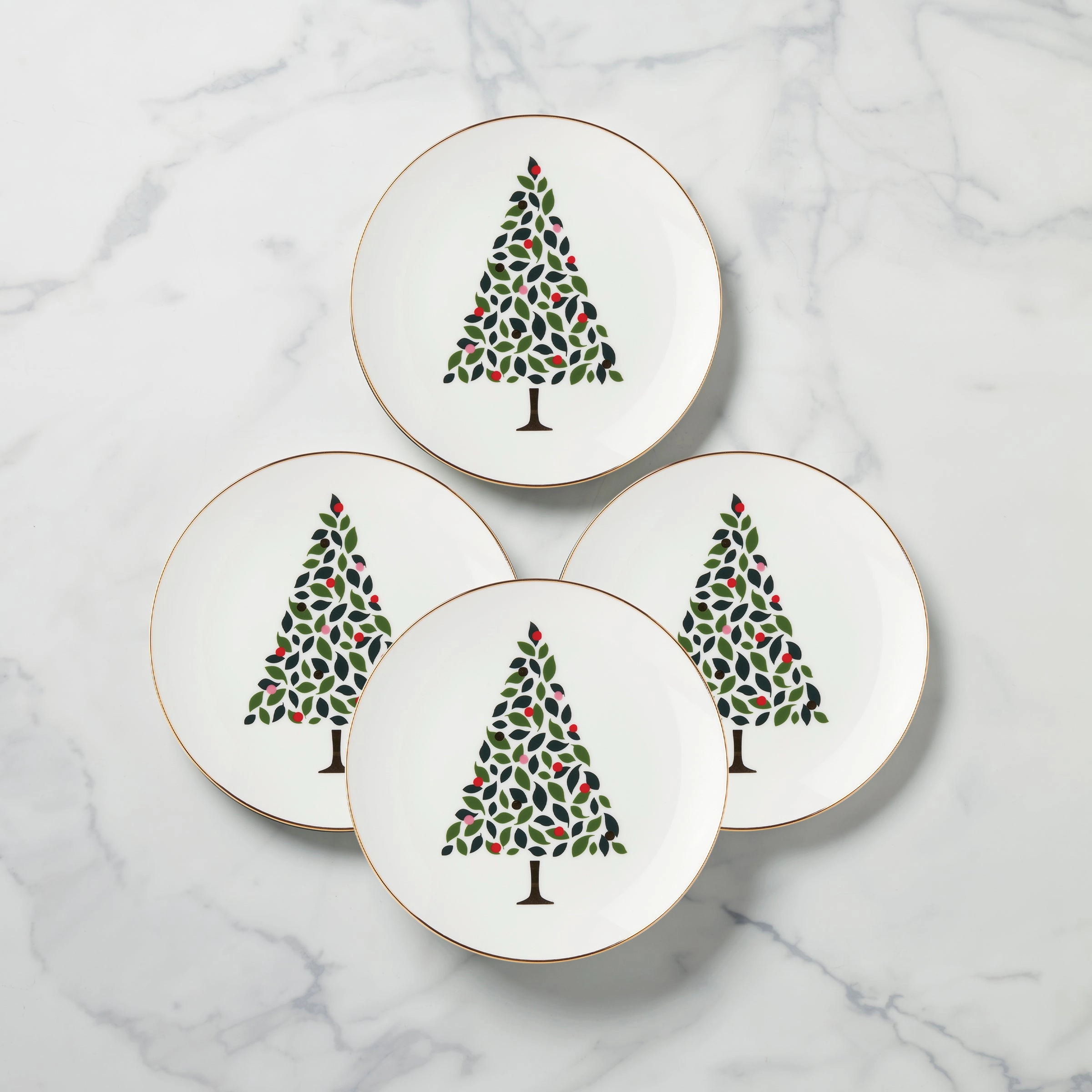Evergreen Accent Plates - Set of 4modern kitchen decor ,kitchen dinner set ,dinnerware 