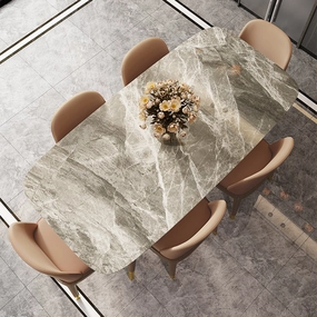 Evoke Gray Marble Pattern Dining Tablehome decor ,wall decor 