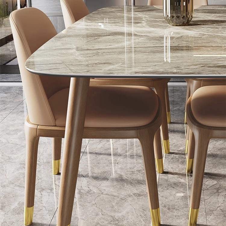 Evoke Gray Marble Pattern Dining Table